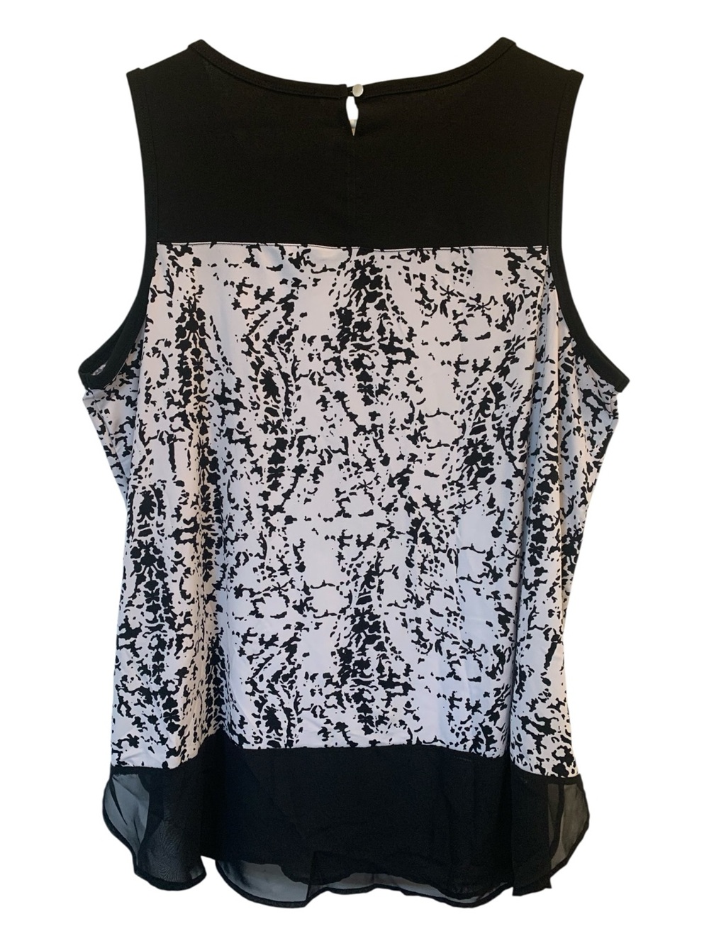 Premise Studio Woman Blouse Plus Size Black & White Sleeveless 1X - Picture 2 of 11